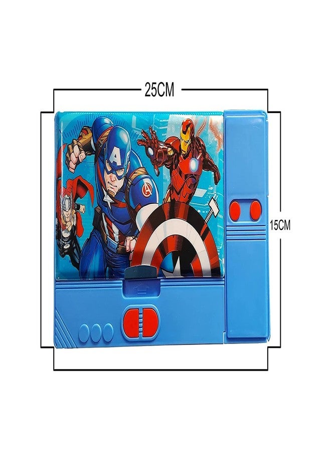 RKZ® Big Size Jumbo Theme Pencil Box - Magnetic Dual Side Opening Dynamic Art - Jumbo Pencil Box for Boys, Kids, Students - Image 3